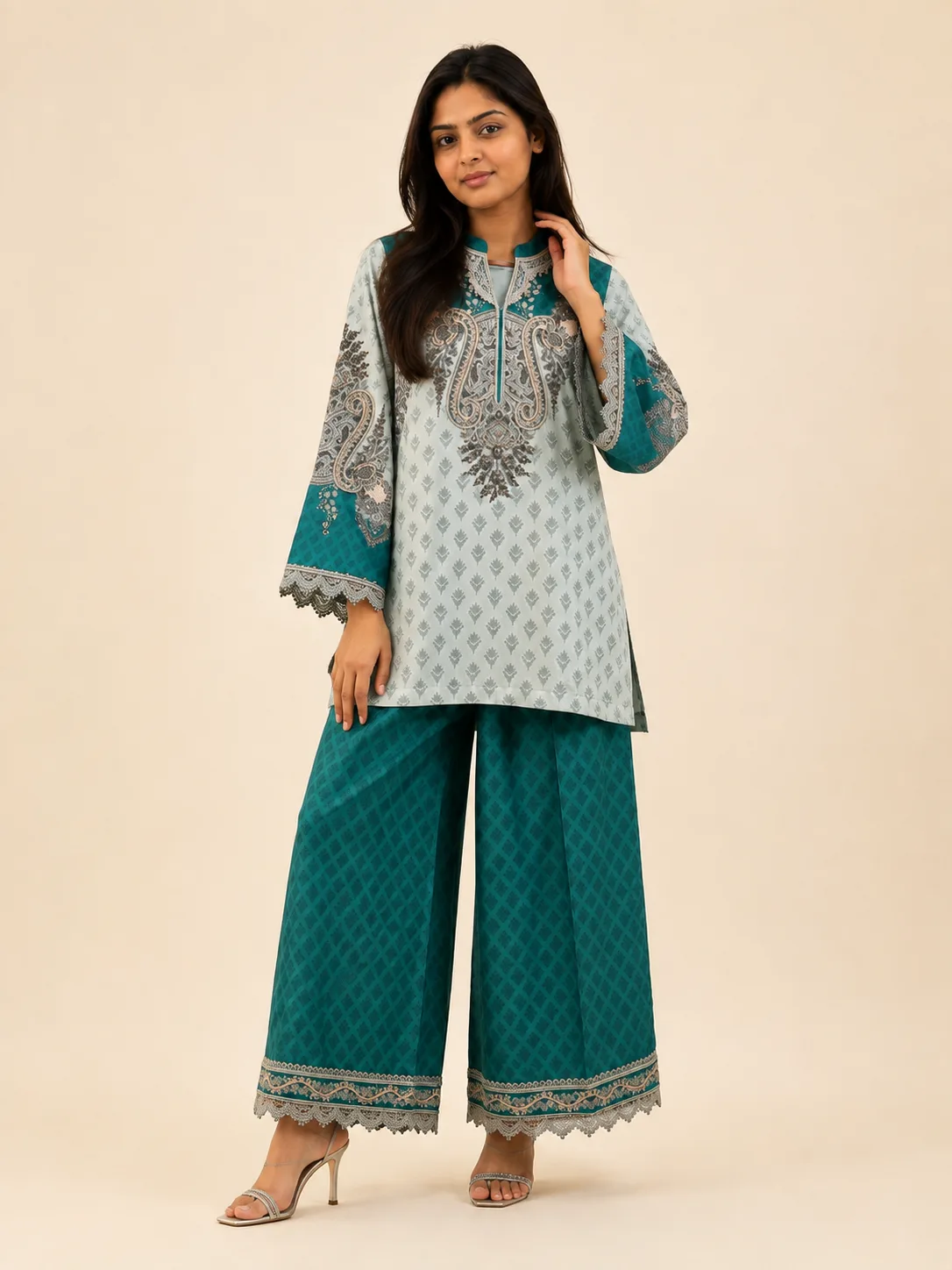 KOMALVIRA Co-ord Set - stitched view 1