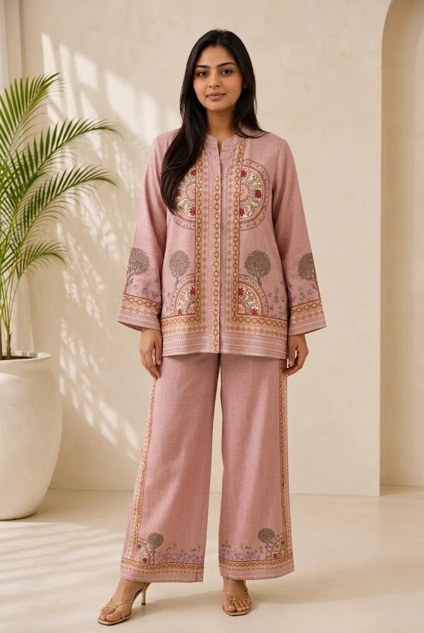 GULABIYA Co-ord Set - stitched view 1